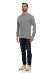 BILLIONHATS Mens Long Sleeve Colorful T-Shirts , Crew Neck Bulk Tees for Men