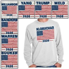 Election American Campaign Booker 2020 Gift Long Sleeve Tshirt Tee for Adults