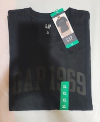 Gap Men’s Logo Tee Black Size XL NWT 100% Cotton Short Sleeve Crewneck