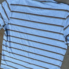 Light Blue Heather Varied Stripe Pima Cotton T-shirt
