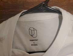 Original Use Men’s T-Shirt, XL – White – long sleeve No Imperfections
