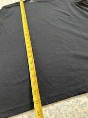 True Religion Men’s Black T-Shirt With Metallic Silver Logo On Sleeve Sz Large
