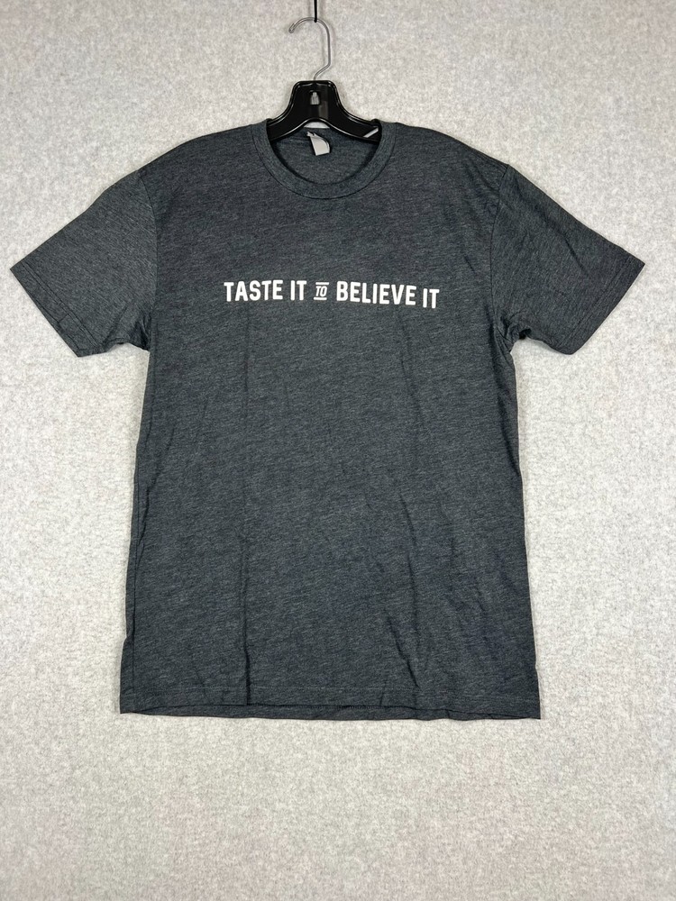 Men’s Next Level Apparel Gray Short Sleeve T-Shirt Size Medium – Design