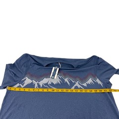 Marine Layer Weekend Sport Re-Spun Mountain Graphic T-Shirt Blue Mens Large NWT