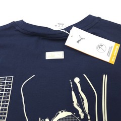 Puma x Arnold Palmer T-Shirt -M- Navy Bay Hill Club Golf Signature Map Stretch