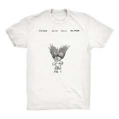 Troll Doll Patent T-Shirt.100% Cotton Tee Comfy on Black White or Gray. NEW