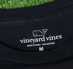 Vineyard Vines Long Sleeve Shirt Black Mens Size Medium Skiing Sports Classic
