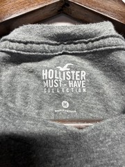 Hollister Must Have Collection T Shirt Mens Medium Heather Gray Embroidered Logo