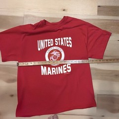 VTG 1989 United States Marines T Shirt Men L Red Single Stitch EGA Semper Fi