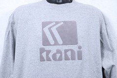 Vintage Y2K Karl Kani Big Logo T-shirt Hip-hop Baggy Long-sleeve Gray Men XL