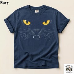 Black Cat Face T-Shirt Vintage Gothic Tee – Men & Women’s Unise