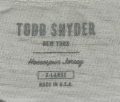 Todd Snyder New York Homespun Jersey Mens XL T Shirt White Pocket Short Sleeve