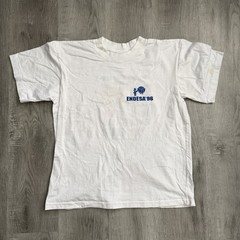 Vintage Sandria ENDESA 96 Shirt Mens Medium White Dominican Republic 90s Tee