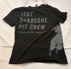 17th St BBQ Eat Local Shirt Mens Small Black Graphic Tee T-Shirt District
