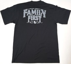 FAMILY FIRST T-shirt Urban Streetwear Hustle Men’s 100% Cotton Tee Black New