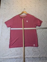 Cactus Man Ricky Singh Men’s XL V-Neck Sueded T-Shirt Short Sleeve Heathered Red