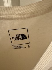 Men’s Northface Long Sleeve T-shirt White Size XL 100% Cotton