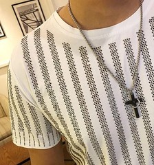 Men Rhinestone T-Shirt Luxury Hot Drill Short Sleeve Cotton Casual Slim Tee Top