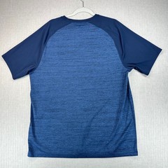 Greg Norman Tasso Elba Shirt Mens XL Blue Performance Space Dye Raglan Tee