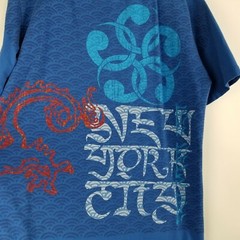 Tommy Hilfiger Men’s Shirt Size XL Blue Trim Fit Graphic Tee East Meets West NY