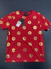 Drill Clothing Company T-Shirt Gold Metallic Medusa Heads Shirt Men Size Medium