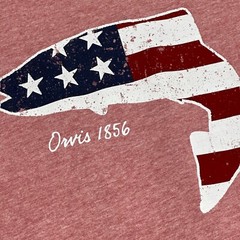 Orvis men’s shirt sz XL classic collection crew neck classic American flag logo