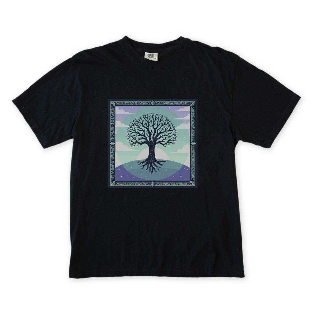 Yggdrasil Tree of Life T-Shirt | Celtic Knot Roots Branches Graphic Tee