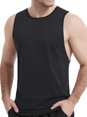 Men’s Tank Tops Sleeveless Cotton Shirts Gym Workout Bodybuilding Quick Drying T