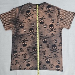 DOM It’s All About The Art Adult Unisex L T-Shirt Skull With Flowers Black