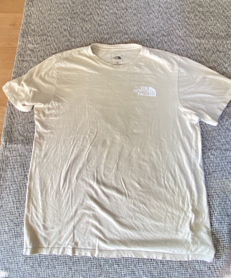 The North Face Men’s Cotton Knit Graphic Logo Crewneck T-Shirt White Size L