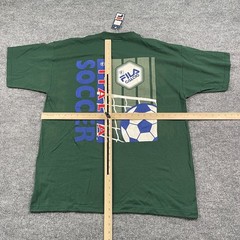 NWT Vintage 90s FILA Calcio Italia futbol Soccer Shirt Large 24×29 Green