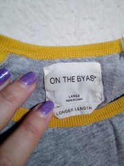 ON the Byas Longer Length 3/4 Sleeve Raglan Shirt Men’s Large Yellow