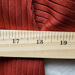 DRML Shirt Mens Large Orange Ribbed V-Neck Polyester Knit Basic Short Sleeve Tee