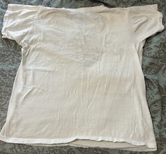 Vintage 60s Russell Delta Sigma Pi Shirt Medium 18” X 22 White Fraternity Shield