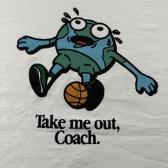 Market Personal Foul T-Shirt Mens XL White Take Me Ourt Coach Earth Basketball
