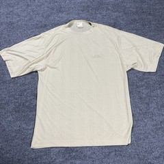 Vintage 90’s SOUTHPOLE Sheer Satin Beige T-Shirt Mens L Baggy Striped