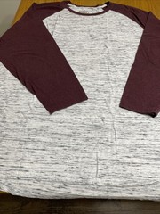Foundry Supply Co Size 3X Wine Gray Long Sleeve Pullover Jersy T Shirt