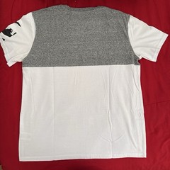 Ecko Unltd. Men’s L Graphic Print Logo Colorblock T-Shirt White/Gray/Black