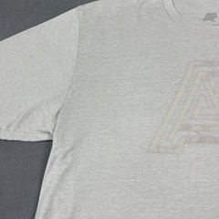 AP Logo Shirt Mens Large Gray Poly Cotton Blend Graphic Evolution Tee Casual