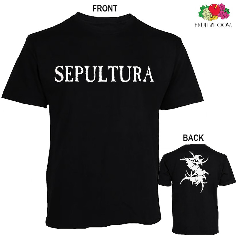New Dtg/Dtf printed T-shirt – SEPULTURA– size- S,M,L,XL,2-3-4-5-6-7XL
