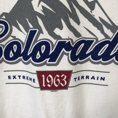 Comfort Colors Colorado Shirt Mens Large White Long Sleeve Mountain Graphic NEW