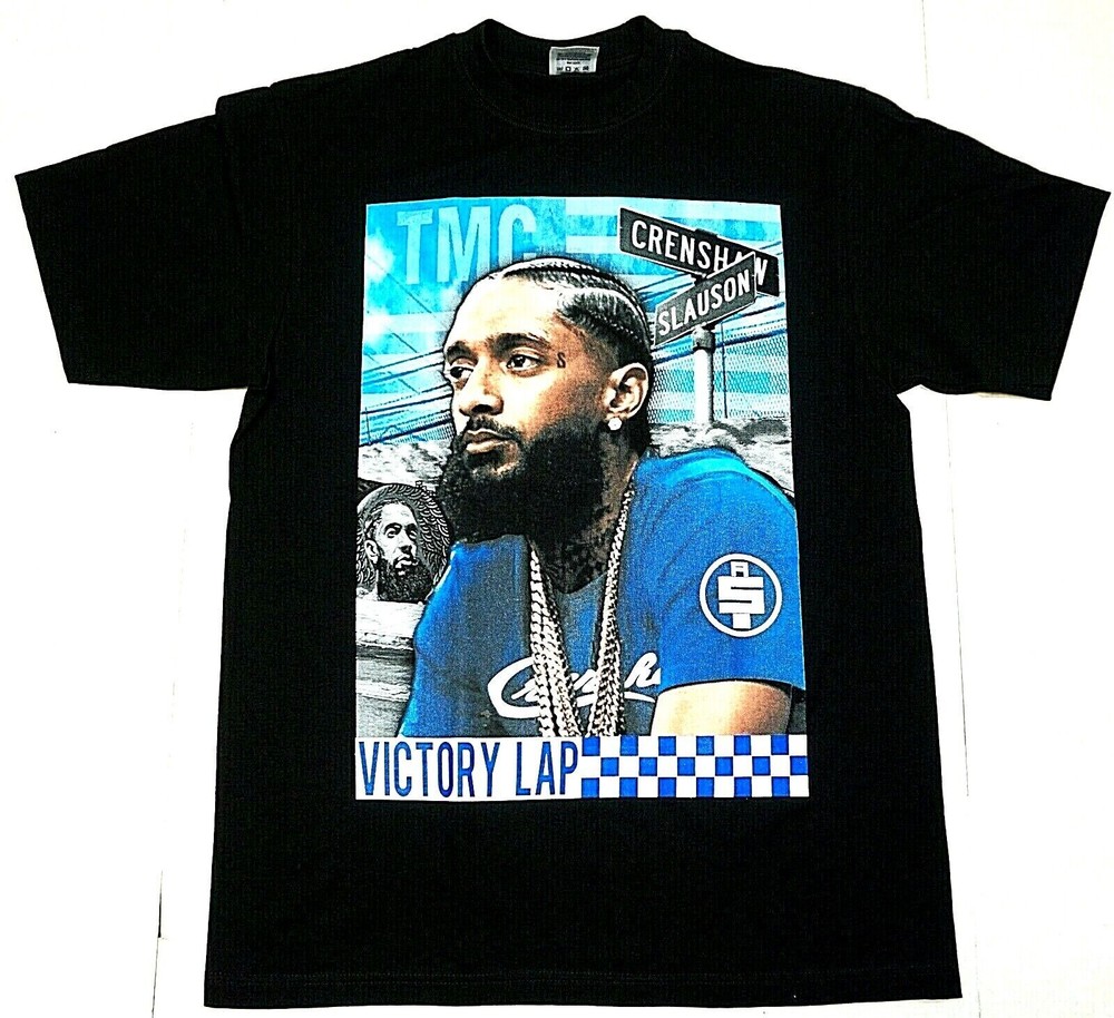 NIPSEY HUSSLE T-shirt Crenshaw Slauson Hip Hop Rap HU$$LE Men’s Tee Black New