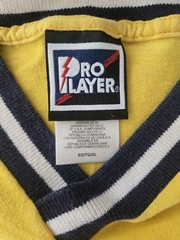VTG 90s Pro Player Men’s XL NY Yankees MLB 99 Yellow Navy Vneck T-shirt Rare