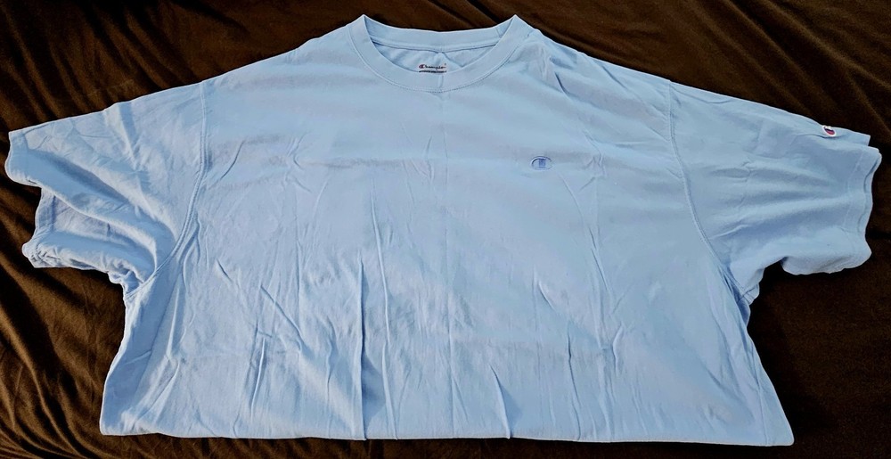 Champion Big & Tall Men’s Baby Blue T-Shirt Size 6X Great For Summer! 😎