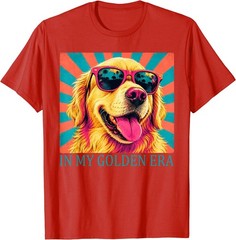 Funny in My Golden Retriever Era Cool Dog Mom Graphic T-Shirt