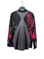 FOX Size Medium Black Pink Long Sleeve HC Shirt Motocross Punk Grunge Athletic