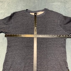 Lee Thermal Shirt Mens Large Charcoal Gray Waffle Knit Regular Fit Side Slit