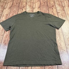 Banana Republic Eco Premium Wash T Shirt Mens Medium Green V Neck Short Sleeve