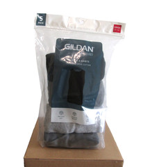 New Men’s Gildan Select 5 Pack Tag Free Gray Cotton A-Shirts Tank Tops Small