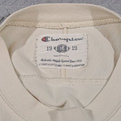 Champion Vintage Men Louisiana Lafayette Cream, Long Sleeve Shirt, Size Medium